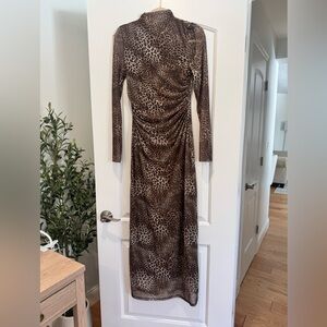 Zara Animal Print Midi Dress
